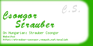 csongor strauber business card